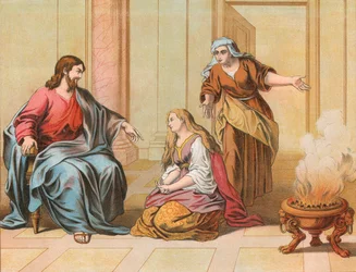 Jezus in het Huis van Martha en Maria