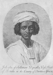 Job, Zoon van Solliman Dgiallo, Hogepriester van Bonda in het Land van Foota, Afrika, ca.1750 (ets en gravure)