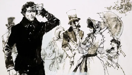 Johann Strauss père in zijn dichtgeknoopte jas