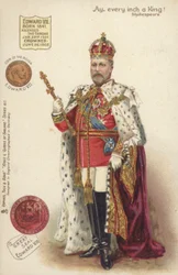 Koning Edward VII (kleurenlitho)