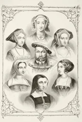 Koning Hendrik VIII van Engeland en zijn zes echtgenotes, uit 