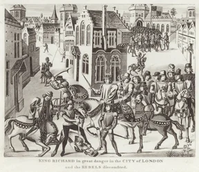 Koning Richard in Groot Gevaar in de Stad Londen en de Rebellen verslagen