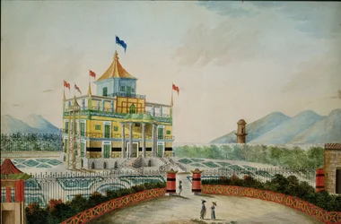 La Favorita of Palazzo Cinese, Palermo, ontworpen door Marvuglia en Giuseppe Patricola voor Koning Fernando IV, ca. 1815