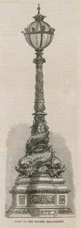 Lamp op de Thames Embankment, Londen