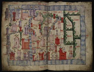 Kaart van Schotland door John Harding, c.1450