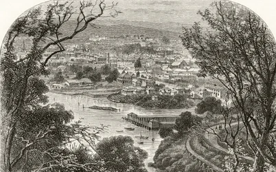 Launceston, Tasmanië, ca. 1880, uit 