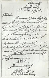 Brief van Willem IV aan Lady Nelson, 1827, gepubliceerd in 