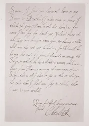 Brief van Karel I aan de hertog van Buckingham