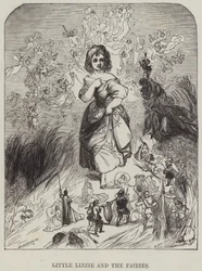 Kleine Lizzie en de feeën (gravure)