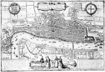 Londinium Feracissimi Angliae Regni Metropolis, illustratie uit London in de tijd van de Tudors door Sir Walker Besant, 1904