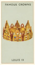 Lodewijk IX (chromolitho)