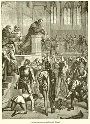 Luther die het Romeinse ritueel veroordeelt