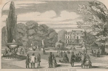 M Soyers Symposium van alle naties, Gore House, Kensington - de tuinen