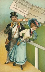 Man en vriend bij de races