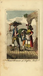Man en vrouw uit Napels, Italië