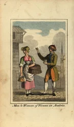 Man en vrouw uit Wenen, Oostenrijk