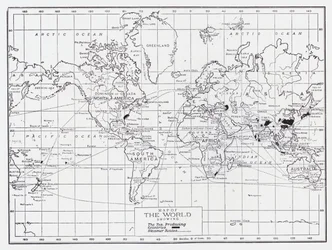 Kaart van de wereld met theeproducerende landen