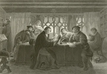 Maarten Luther leest de Bijbel