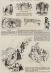 Bijeenkomst van het Archeologisch Instituut in Edinburgh (gravure)