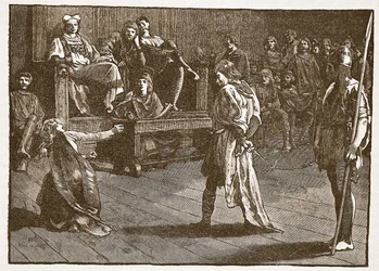 Bijeenkomst van de Shire-Moot, ca. 835, illustratie uit Cassells Illustrated History of England