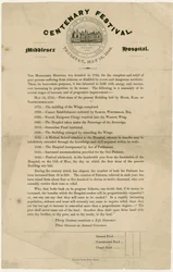 Middlesex Hospital. Eeuwfeest