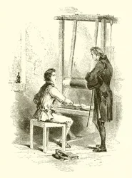 Milner gered van het weefgetouw