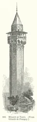 Minaret in Tunis (gravure)