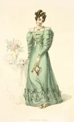 Ochtendjurk, modeplaat uit Ackermanns Repository of Arts