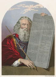 Mozes met de tafelen van de wet