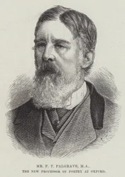 De heer F T Palgrave, MA, de nieuwe professor in de poëzie aan Oxford (gravure)