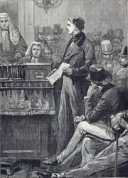 Mr Gladstone houdt zijn Maidenspeech in het Lagerhuis