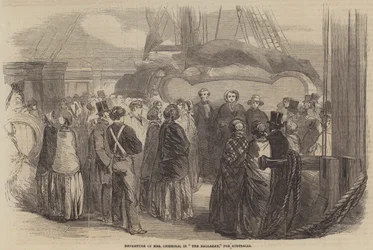 Vertrek van Mevrouw Chisholm naar Australië