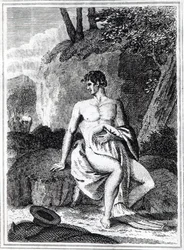 Mungo Park in Afrika, een illustratie uit 