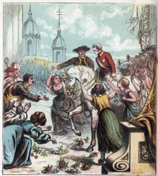 Napoleontische Oorlog: De hertog van Wellington (1769-1852) bevrijdde Madrid van de Franse greep in 1812. Wellington in Madrid