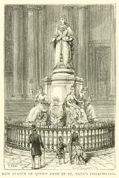 Nieuw Standbeeld van Koningin Anne in St. Paul