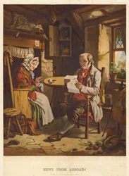 Nieuws uit het buitenland! (kleur litho)