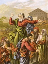 Noach bereidt zich voor om de Ark binnen te gaan
