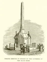 Obelisk opgericht ter nagedachtenis aan de slachtoffers van het Zwarte Gat van Calcutta