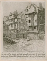 Oude huizen in de Butcher Row