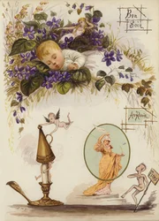 Pagina uit laat Victoriaans plakboek