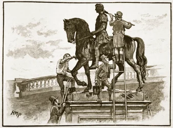 Schilderen van koning William Black, Dublin, 1822, illustratie uit Cassells Geïllustreerde Geschiedenis van Engeland