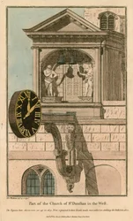 Een deel van de Kerk van St Dunstan in the West; St Dunstans Kerk, Fleet Street, Londen