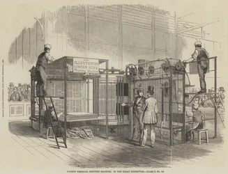 Octrooi verticale drukmachine, in de Grote Tentoonstelling, Klasse C, Nr 122