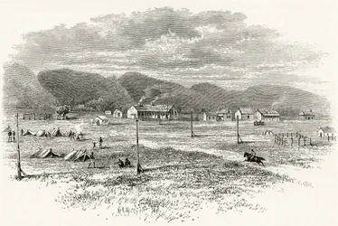 Peake Overland Telegraph Station, Zuid-Australië, ca. 1880, uit 