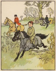 Peter heeft een glorieuze galop (kleurenlitho)