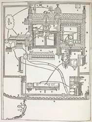 Plan van het Benedictijnenklooster in Canterbury