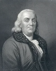Portret van Benjamin Franklin, circa 1833