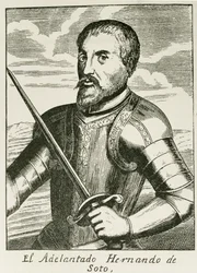 Portret van Hernando de Soto (c.1496-1542) uit 
