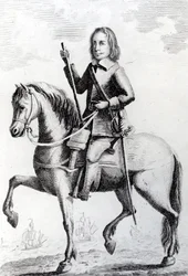 Portret van Generaal-majoor Desborough te paard