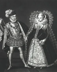Portret van Mary Queen of Scots (1542-87) en Henry Stewart, Lord Darnley (1545-67), 29 juni 1565